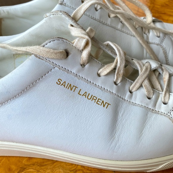 Saint Laurent Andy Leather Sneakers - Picture 1 of 12
